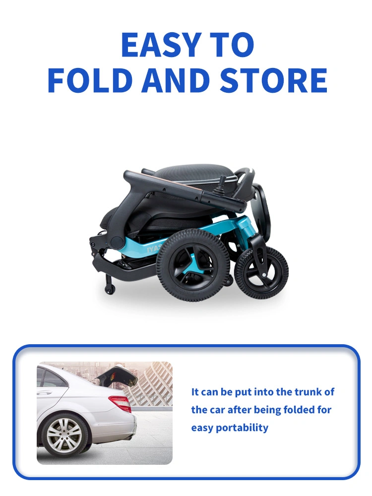 Light Weight Electric Folding APP Remote Control Power Wheelchair